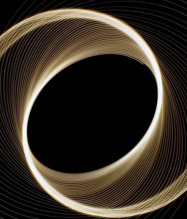 Abstract glowing geometric lines representing health balance and energy