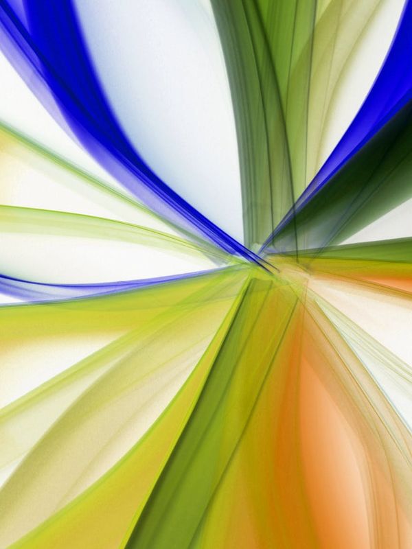 Abstract visualization of natural energy flow and herbal harmony